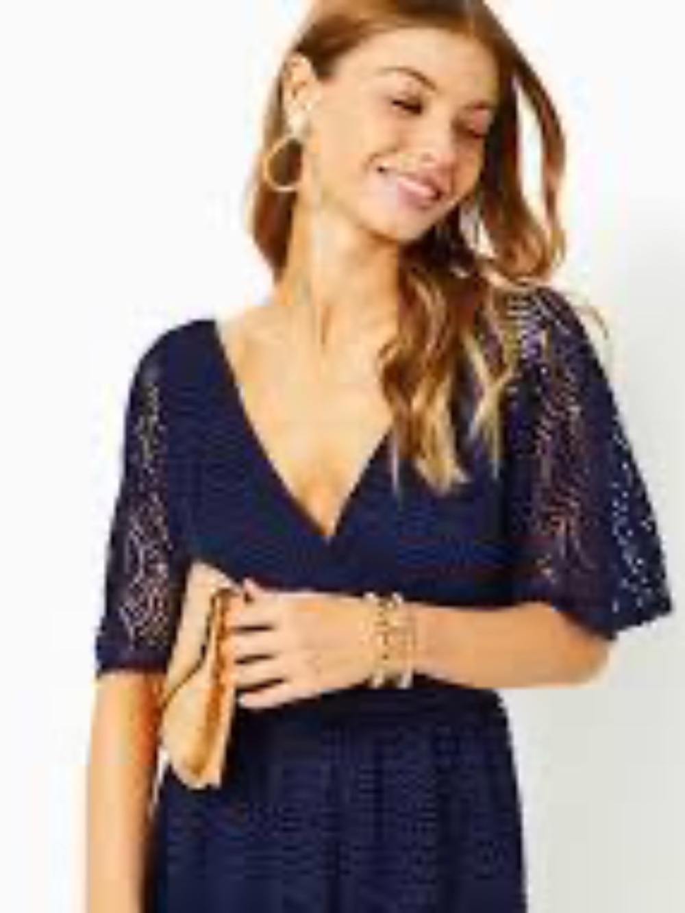 Lilly Pulitzer Parigi Skort Romper Large True Navy Lace